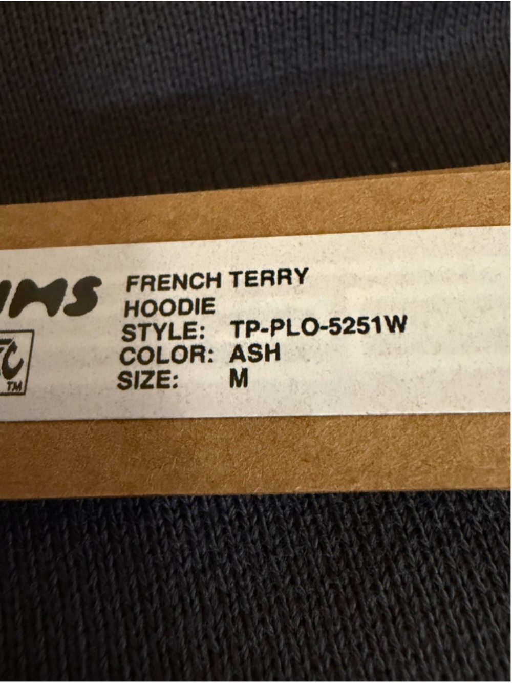 SKIMS TERRY HOODIE SWEATSHIRT ASH COLOR SIZE MEDIUM - Picture 5 of 7